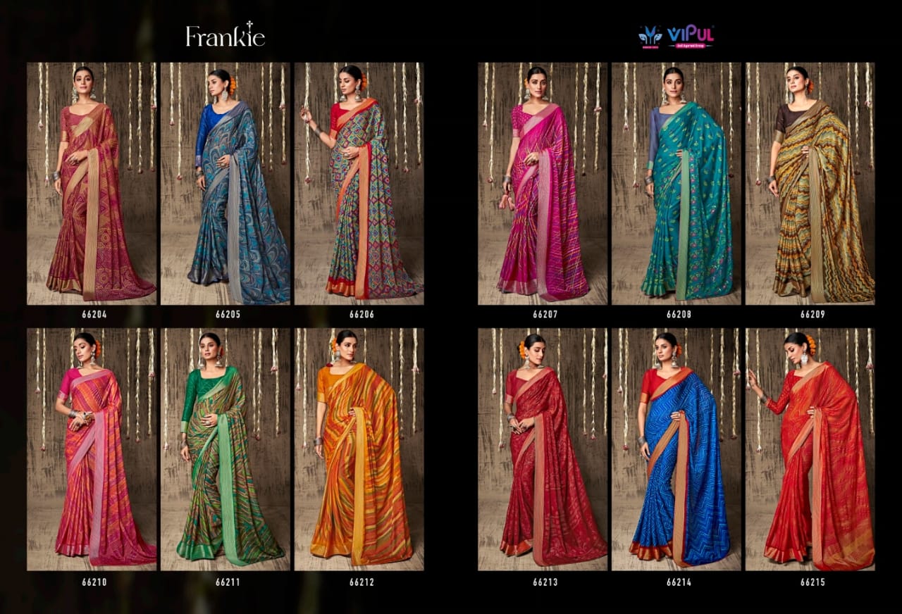 Frankie By Vipul  66204-66215 Printed Sarees Catalog